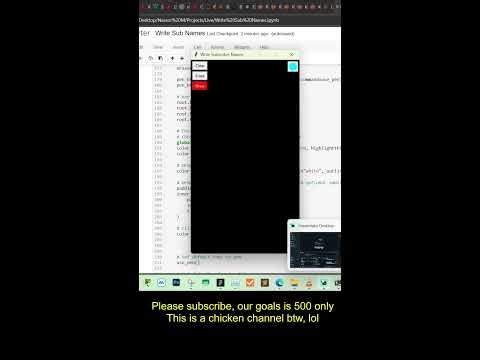 LIVE: Showing my Python Program | Reddit thread reviews, Support the chicken farm