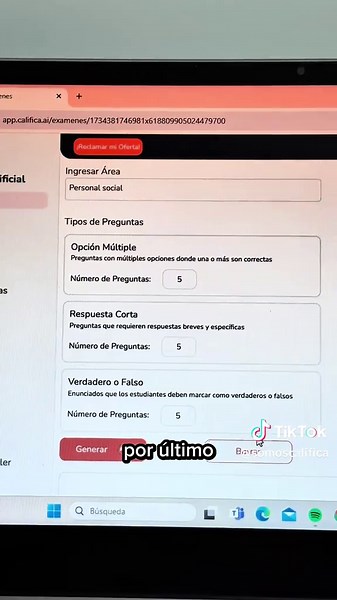Crea Examenes de Opción Múltiple con IA