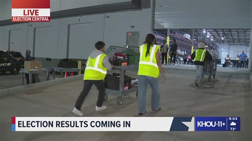Ballots arrive for counting as election workers begin processing