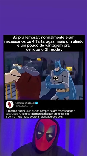 O fato de Batman poder enfrentar Shredder 1v1 diz muito sobre as habilidades de ambos
