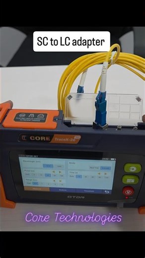 SC to LC adapter for testing LC type connector | CORE TECHNOLOGIES #fiberoptics