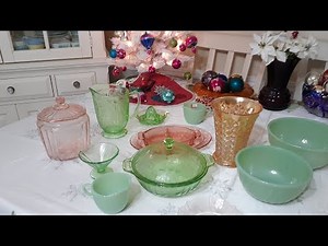 A depression glassware, jadite & a bit of carnival glass haul Melbourne, Fl #222