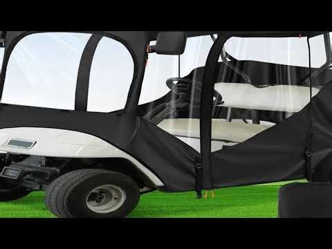 Golf Cart 2 Passengers EZGO Enclosure-600D Waterproof Rain Cover Multifunctional Polyester Cover