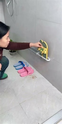 Wall Mounted Slipper Holder | No-Drill Folding Shoe Rack 🩴✨