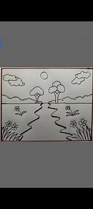 46K views · 566 reactions | Draw a Landscape with River || Easy drawing for kids | Kobir Art And Drawing | Facebook