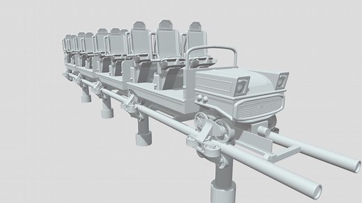Roller Coaster Train Model - 3D model by awilk