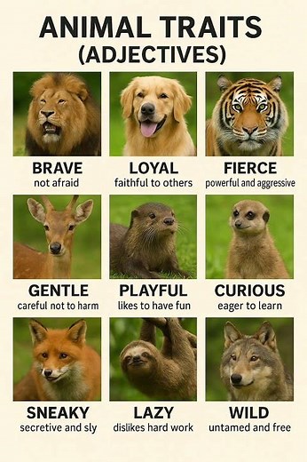 Animal Traits: Adjectives to Describe Animals