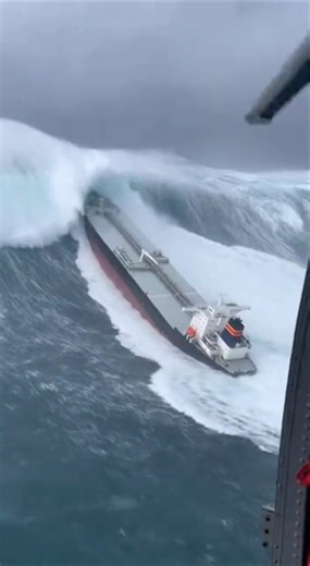 ULCC Cargo Ship vs Monster Waves - Who Wins? #maritime #extreme #waves
