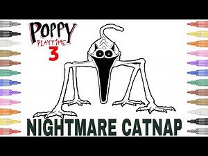 Poppy Playtime: Chapter 3 New Coloring Pages / How to Color NIGHTMARE CATNAP [NCS MUSIC]
