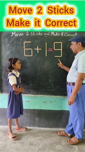 Move 2 Sticks & Make it Correct 🤯🤔 #short #educ#students #school #ytshorts #trending
