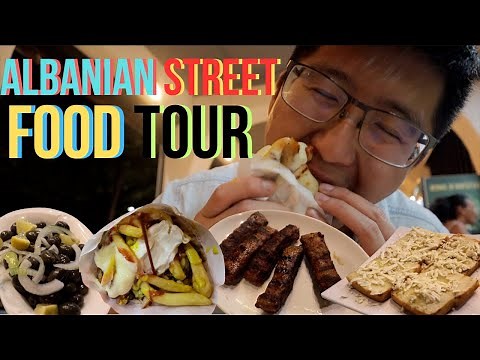 ALBANIAN STREET FOOD TOUR - KOFTE, SOUVLAKI and TRADITIONAL FOODS in Tirana, Albania!