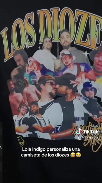 Lola Indigo les regala una camiseta de los diozes persinalizada en el directo de illo juan || @lola indigo @IlloJuan #lolaindigo #illojuan