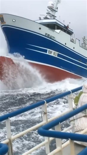 5.3K views · 100 reactions | Fishing vessel in rough sea 勞 #ship #vessel #rough #storm #heavyseas | North Sea | Facebook
