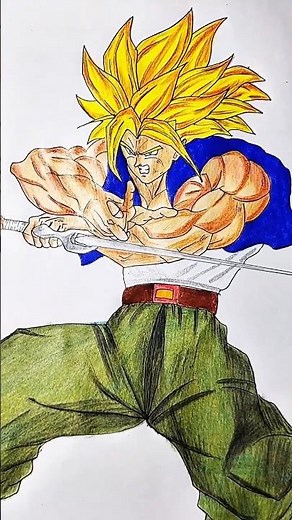 Future Trunks drawing #shorts #youtubeshorts