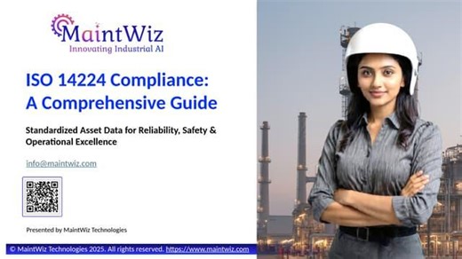 ISO 14224 Compliance CMMS Software — A Comprehensive Guide for Reliable Maintenance | Balaji Subramanian