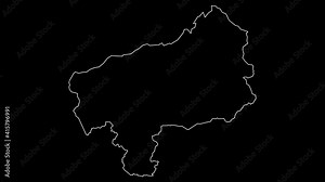 Esmeraldas Ecuador province map outline animation