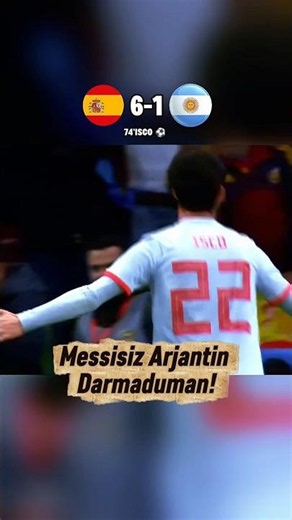 İspanya 6-1 Arjantin | Messisiz Arjantin Dağıldı! Tarihi Maç Özeti #argentina #messi #spain