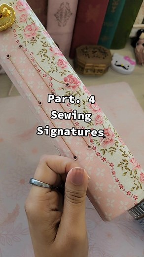 Sewing Signatures Tutorial for Cat Cottage Scrapbook Journal