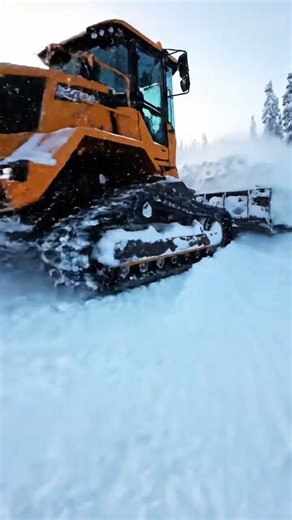 Snow Groomer at Work
