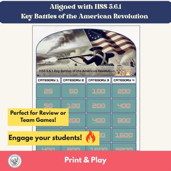 HSS 5.6.1 Trivia Game- Key Battles of the American Revolution