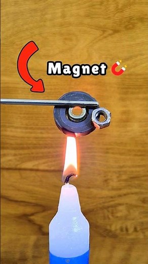 Heating a Magnet 🔥 Does It Still Work? #experiment #magnet #science