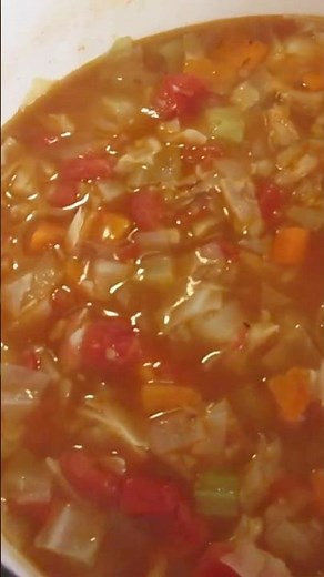 WEIGHT LOSS CABBAGE SOUP RECIPE 😋 Easy To Make 😍 #food #weightloss #vegetables #recipe