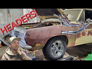 A Body Mopar Dougs Headers Install On The Barracuda (Small Block)