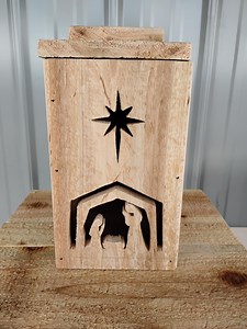 Cedar Wood Lantern With Nativity - Etsy Canada