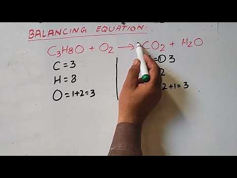 Balancing chemical equation C3H8O+O2= CO2+H2O