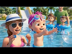 The Baby on the Swimming Pool 💦 | Kids Pool Song | Baby World Rhymes