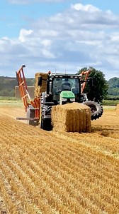 James chasing Heston bales in the John Deere tractor and Big Bale Transtacker via G. Roworth Agricultural Contracting Ltd #tractor #agriculture #britishfarming #prohorizon | Pro Horizon Farming Content