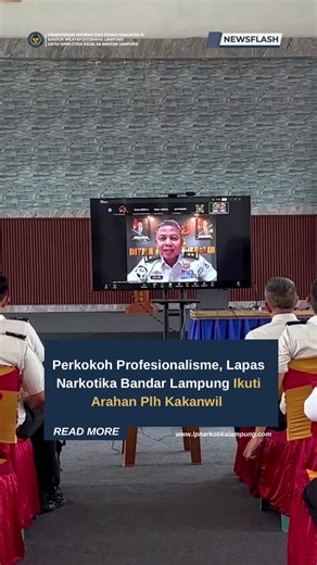 Jajaran Lapas Narkotika Kelas IIA Bandar Lampung mengikuti kegiatan penguatan tugas pokok dan fungsi (tupoksi) yang disampaikan oleh Plh Kepala Kantor Wilayah Ditjenpas Lampung, Maulidi Hilal, secara virtual. Dalam arahannya, beliau menekankan pentingnya peningkatan profesionalisme, integritas, serta komitmen dalam menjalankan tugas pemasyarakatan sesuai regulasi yang berlaku. Penguatan ini menjadi momentum untuk menyamakan persepsi dan memperkuat soliditas jajaran meskipun dilaksanakan secara d