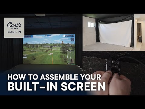How to Assemble Carl's Place Built-In Screen // Carl's Place Built-In Golf Simulator