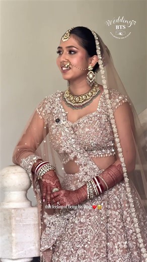 Bridal feels 🥺🤌🏻 Wedding BTS #indianwedding #indianbride #bridaloutfit #weddinglehenga