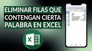 Cómo eliminar filas que contengan cierta palabra en EXCEL paso a paso