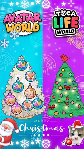 Christmas in Avatar World VS Toca Boca 🎄☃️✨️ Which Game is Better? #avatarworld #tocaboca #pazu
