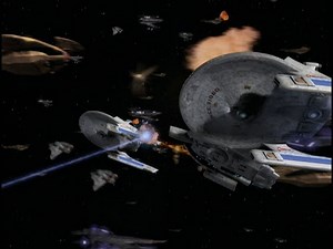Star Trek Deep Space Nine 4K AI Machine Learning - Sacrifice of Angels - Battle Scene