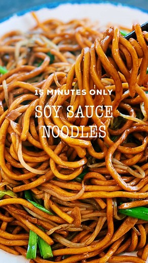 Tiffy Cooks 🥟 Easy Recipes on Instagram: "You will not believe how EASY and quick it is to make these delicious Soy Sauce Noodles! Savory, spicy, and super addicting Soy Sauce Pan-fried Noodles take less than 15 minutes to make at home. Today, I am making a vegetarian-friendly version, but you can also add chicken, pork, or beef to the noodles. Soy Sauce Pan-fried noodles are a must try the recipe and the perfect weeknight dinner that goes well with EVERYTHING. Full recipe in bio ❤️ #noodles #v