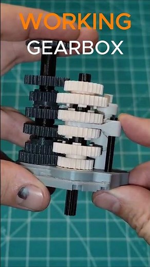 6-speed working gearbox — 3d printed