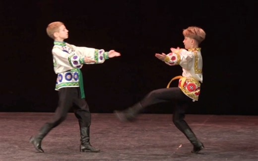 「民族舞斗舞」俄罗斯儿童双人舞蹈《俄罗斯舞曲/Русская пляска》