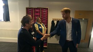 The Duke of Sussex visited Nottingham Academy this morning, to join an EPIC Partners Nurture Session with students discussing mental health and emotional well-being. As well as feeding a treat to an adorable assistance dog, Harry was able to win over a shy student who was too nervous to speak to him. | The Royal Family Channel