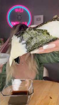 Teriyaki Onigiri deniyoruz 🍙 Türkçe ASMR #mukbang #shorts