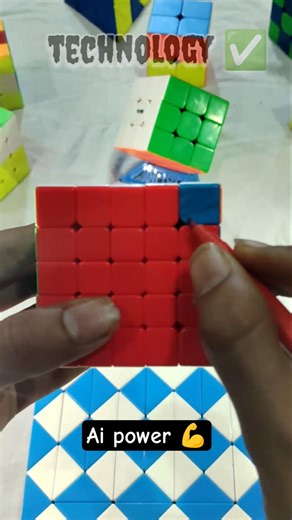 5by5 cube solve by Ai l Ai tricks 🤯 l #cube #shortclips #video