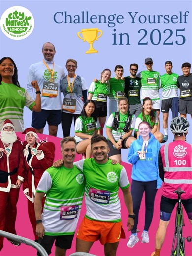 New year, new you? Challenge yourself in 2026! 🥇 Check out the link in our bio to see what challenge events you can take part in this year as part of Team City Harvest 🔗 #marathon #challenge #newyearnewme #cityharvestlondon