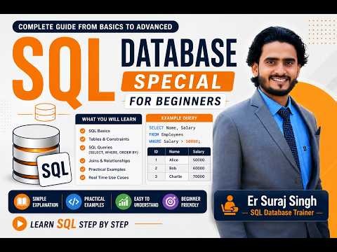SQL Database Tutorial for Beginners in Hindi | Complete SQL Course from Basics to Advanced