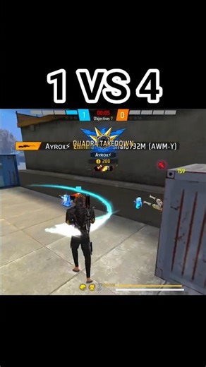 1 VS 4 with AWM 🔥🔥 #freefire #gaming #ffshorts