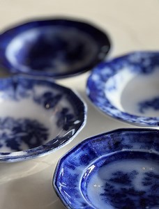 Victorian Era Flow Blue Ironstone Soup Bowls / Small Plates • 5” • Each Sold Separately - Etsy
