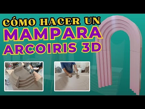 Cómo Hacer una Mampara Arcoiris 3D para fiestas (Backdrop)