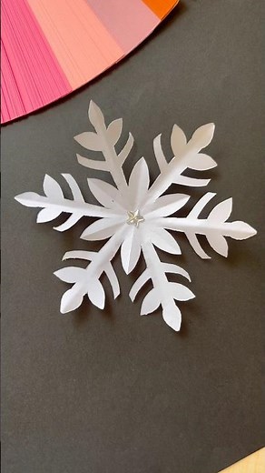 Easy beautiful paper snowflake making tutorial ❄️