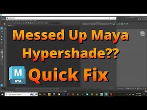 How To Reset Maya Hypershade and Workspace #mayareset #mayahypershade #h...